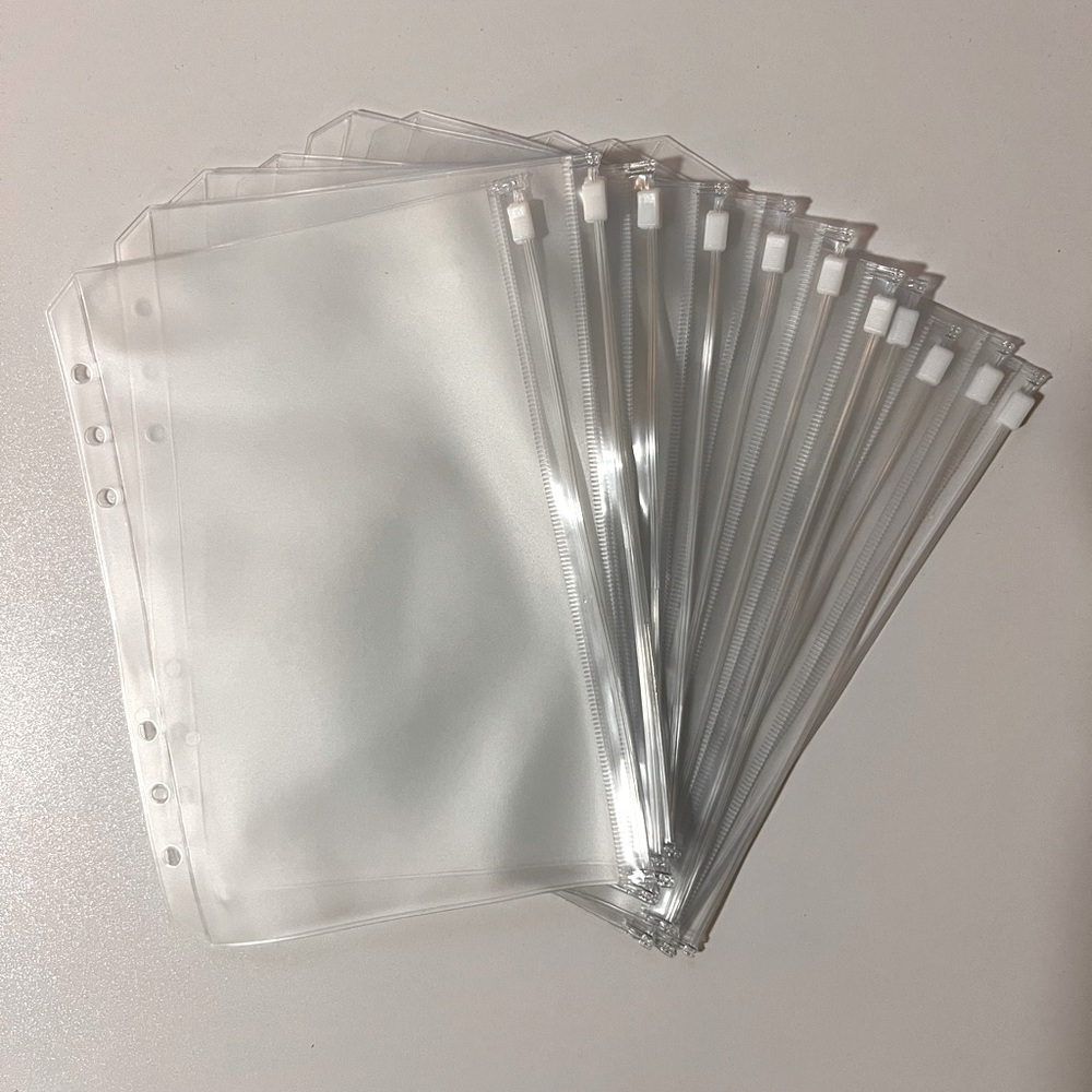 ANTBER 12PCS A5 Binder Pockets 6 Holes
